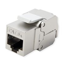 ROLINE Cat.6A (Class EA) Keystone, RJ-45, geschirmt, werkzeuglos, silberfarben