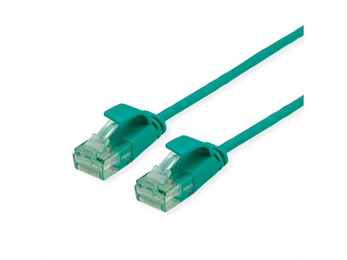 ROLINE RM UTP DataCenter Patchkabel Kat.6A (Class EA), slim, grün, 1,5 m