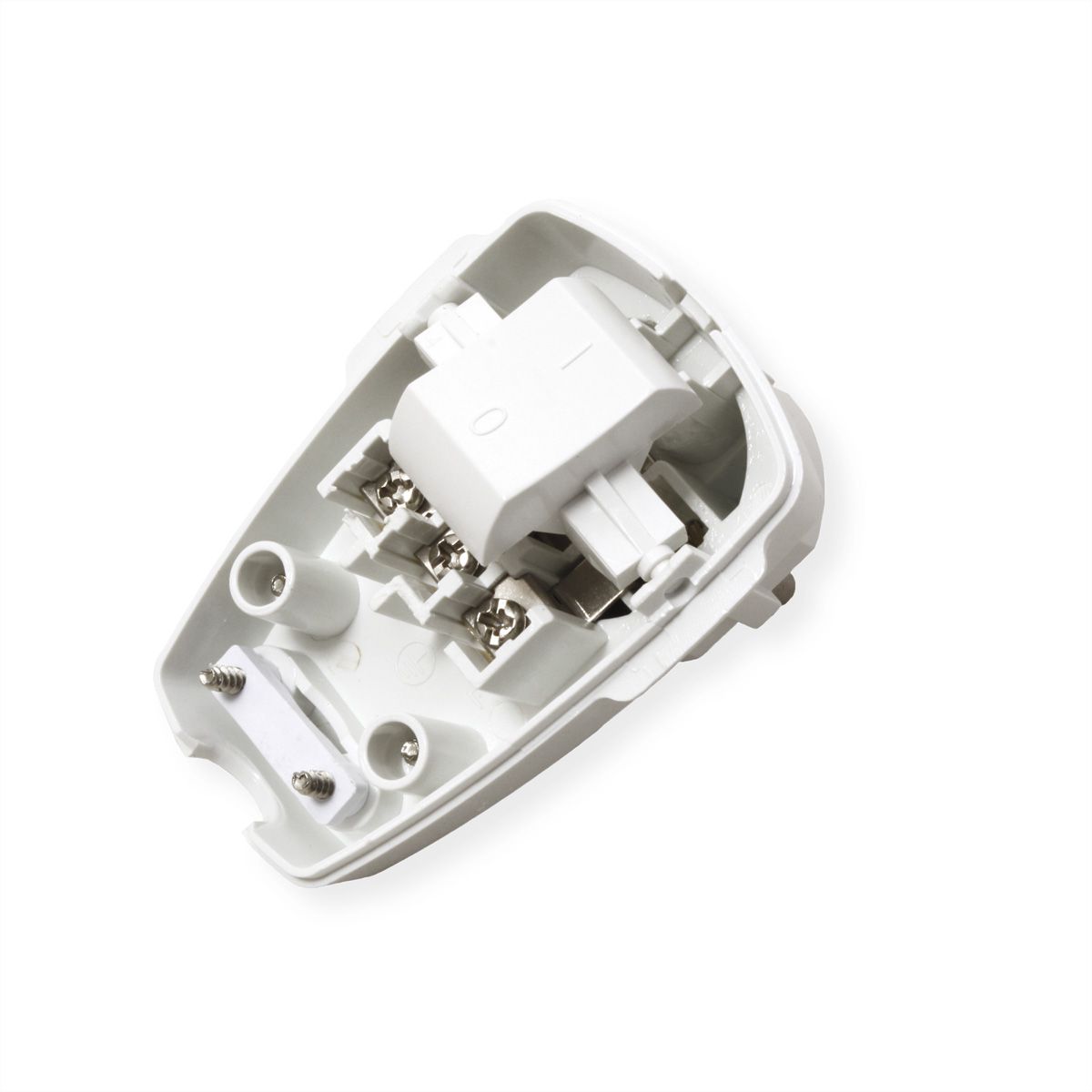 BACHMANN Schutzkontaktstecker, weiß, abschaltbar Wippschalter 2-p