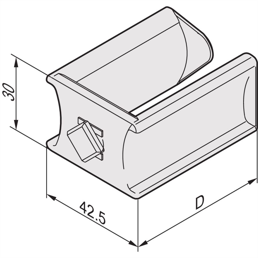 SCHROFF Kunststoffkabelöse - KABELOESEN KUNST.100X42MM 5ST