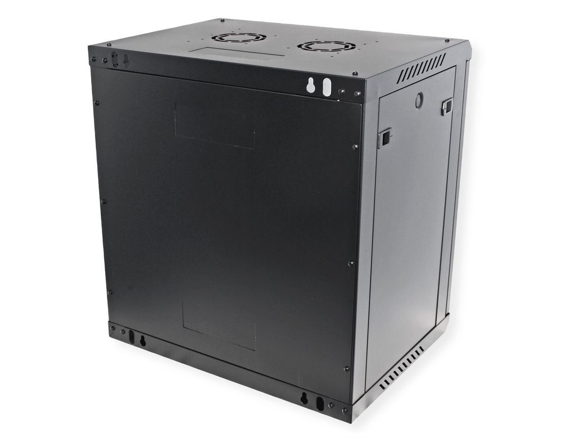 VALUE 19-Zoll Wandgehäuse 12HE, 600x450mm schwarz, Bausatz