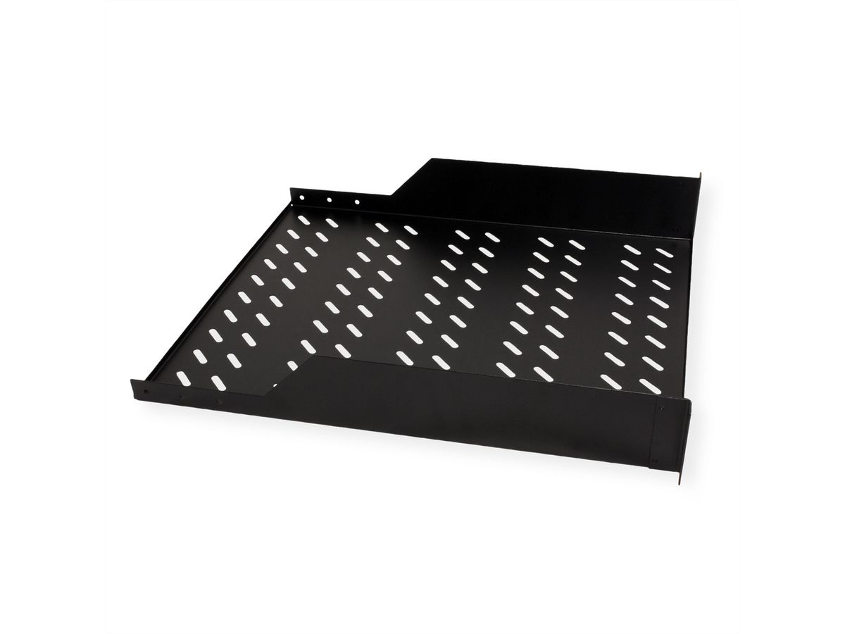 ROLINE 19-Zoll Fachboden 2 HE 550 T, 25kg Tragkraft schwarz