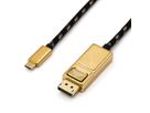ROLINE GOLD USB Typ C - DisplayPort Adapterkabel, v1.2, ST/ST, 1 m