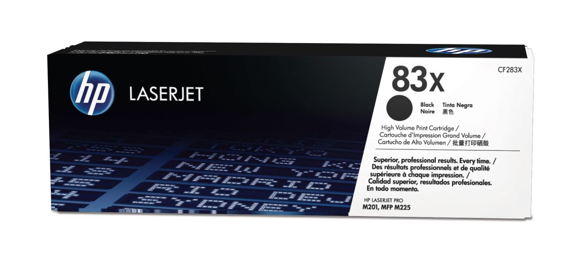 HP 83X Schwarz Original LaserJet Tonerkartusche mit hoher Reichweite