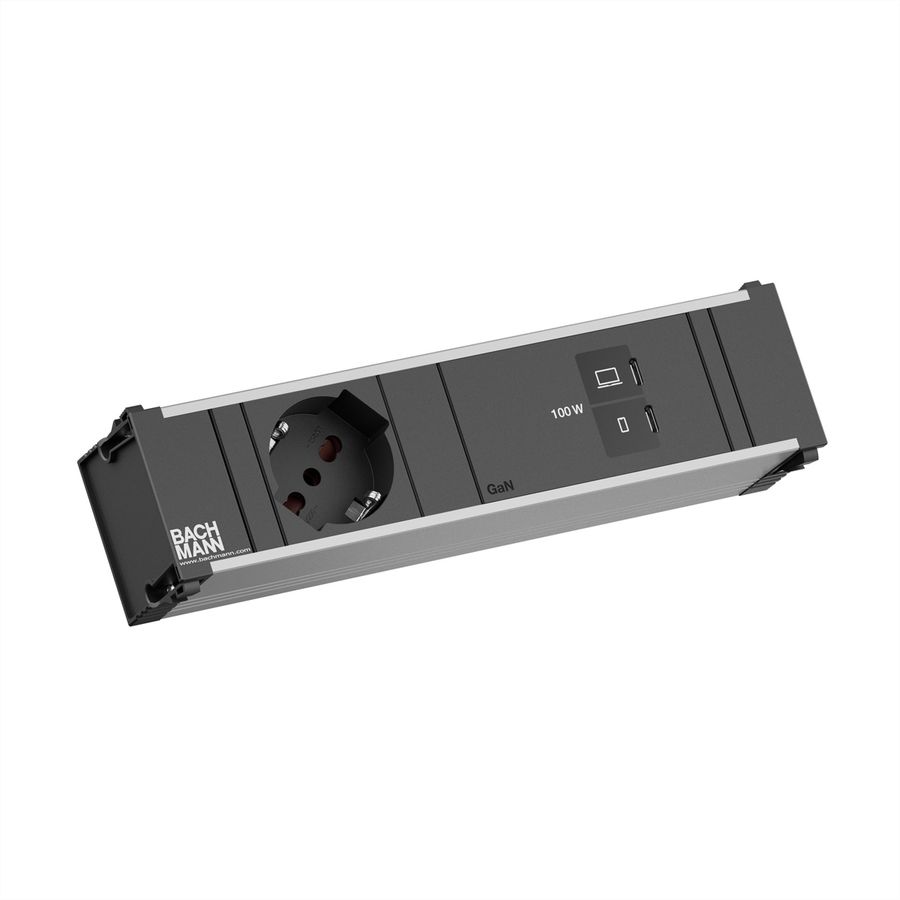 BACHMANN CONI 1xP40, 1xUSB C/C 100W L=0,2m