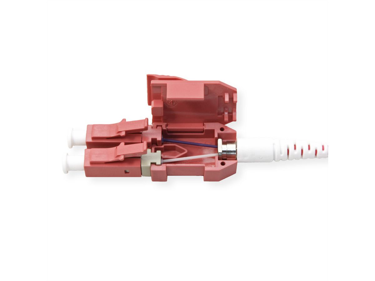 ROLINE LWL-Kabel duplex 50/125µm OM4, LC/LC, UNIBOOT, violett, 1 m