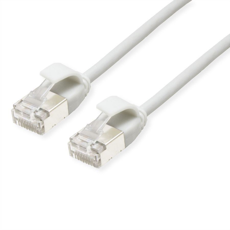 ROLINE U/FTP DataCenter Patchkabel Cat.6A (Class EA), LSOH, slim, weiß, 1 m