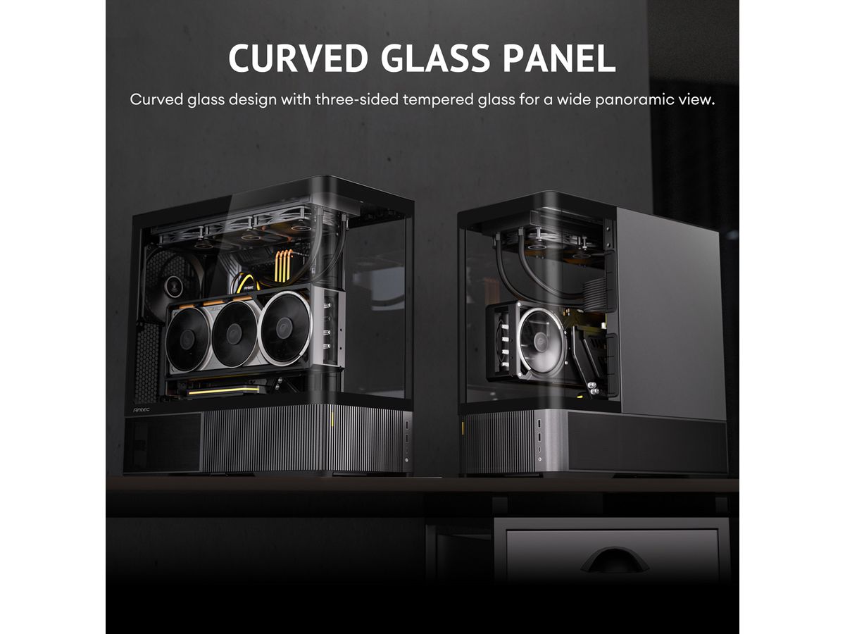 ANTEC Constellation C6 Curve Air PC Gehäuse ATX Midi Tower, schwarz
