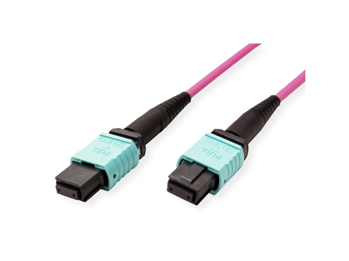 VALUE MPO-Trunk-Kabel 50/125µm OM4, MPO/MPO, TYPE A, violett, 5 m