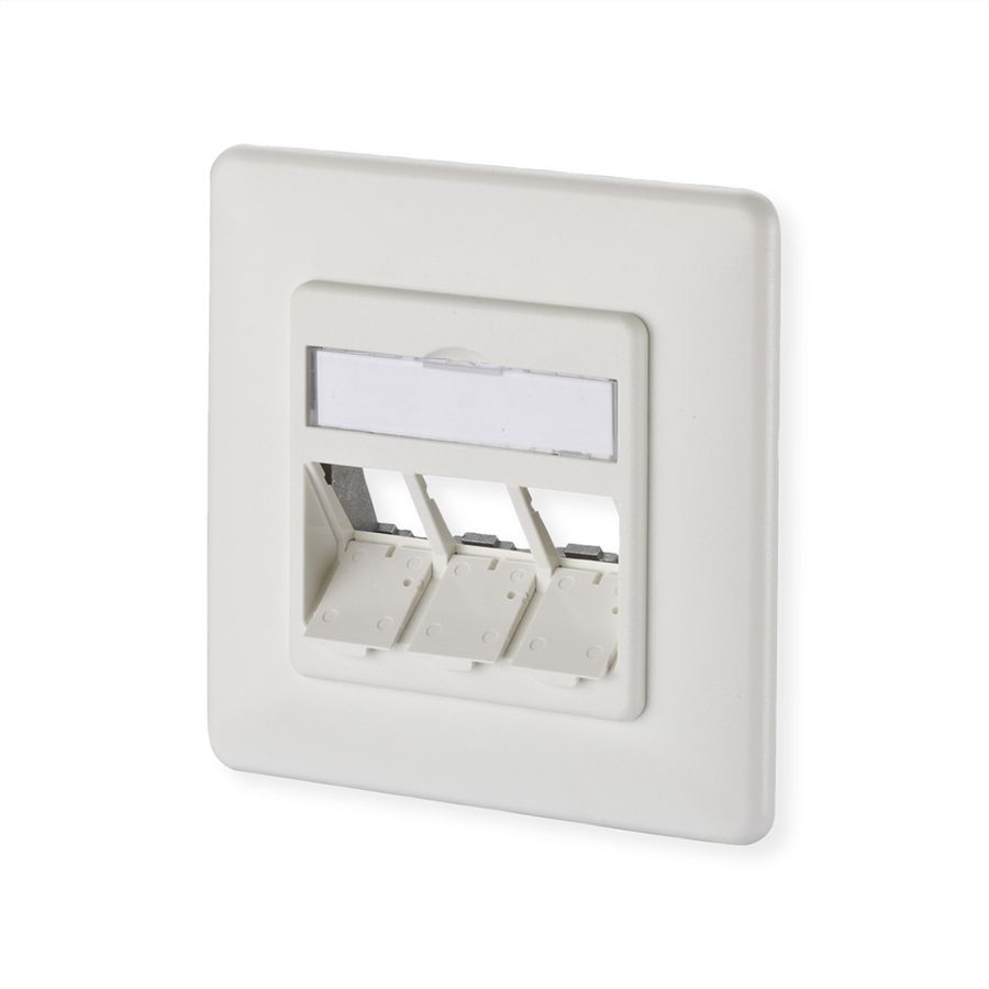 METZ CONNECT Modul Anschlussdose UP, 3 Port unbestückt reinweiß