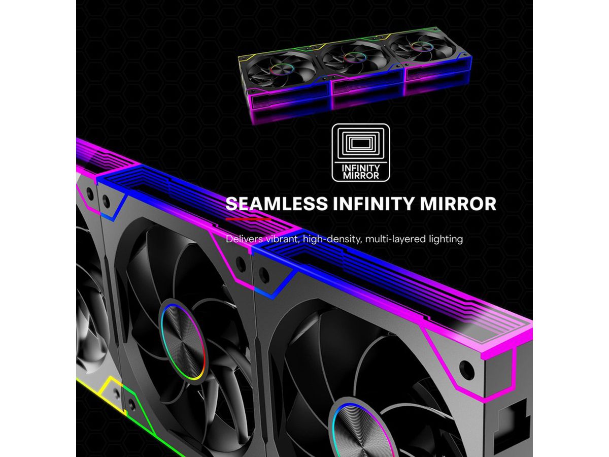 XILENCE Gaming Series XF073 ARGB Lüfter 3er Pack, XPF360R.ARGB Reverse Fan Design