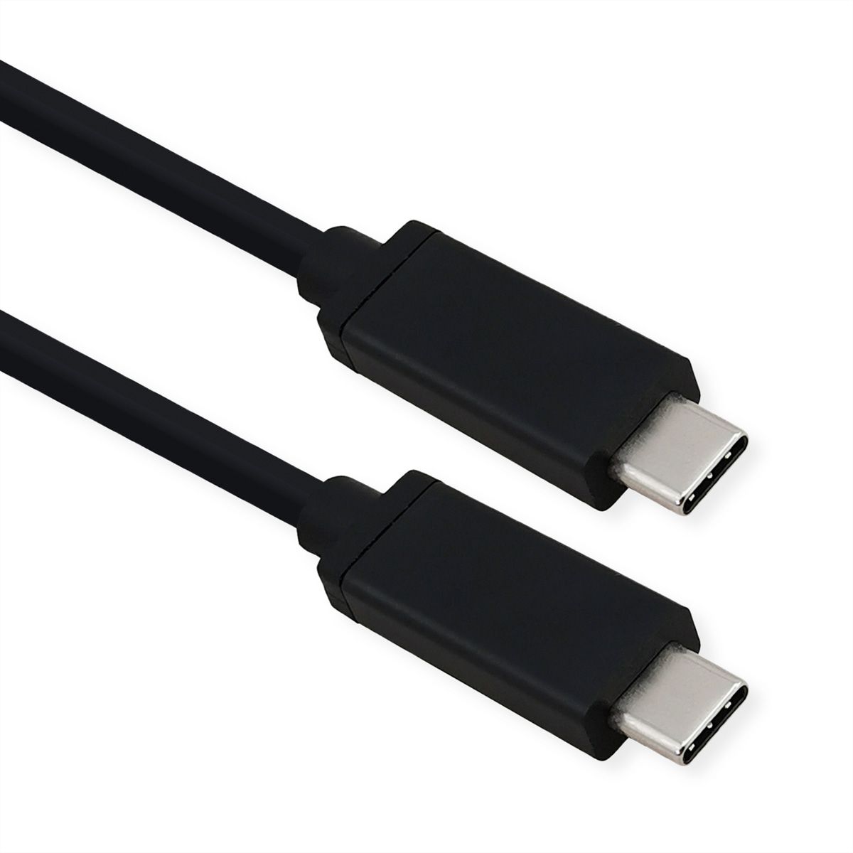 ROLINE USB4 Gen 3 Kabel, Emark, USB C-C, ST/ST, 40Gbit/s, 100W, schwarz, 0,8 m