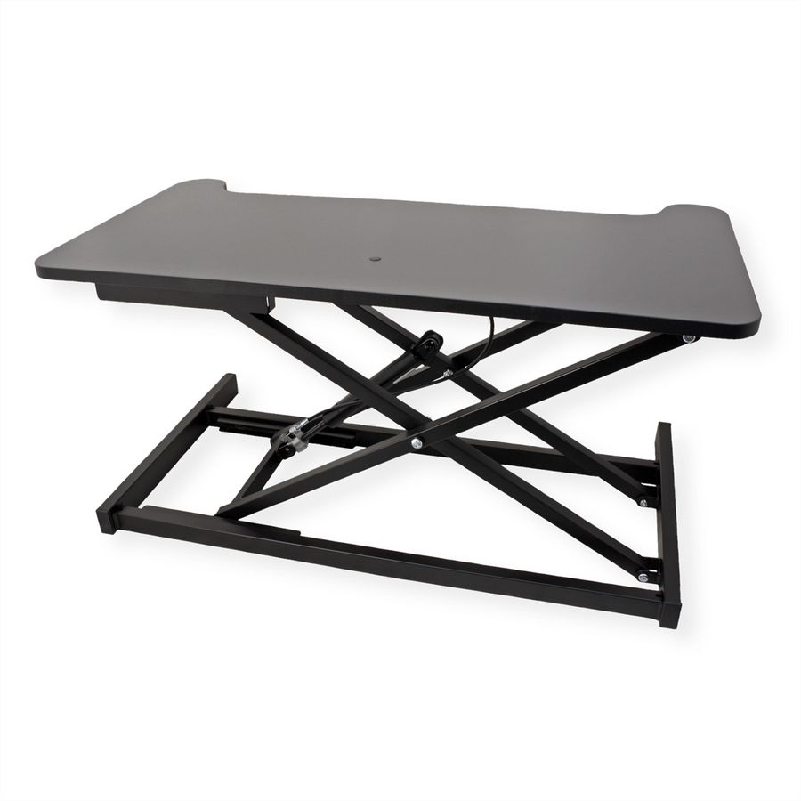 VALUE Höhenverstellbarer Schreibtischaufsatz, 800 x 400 mm, schwarz