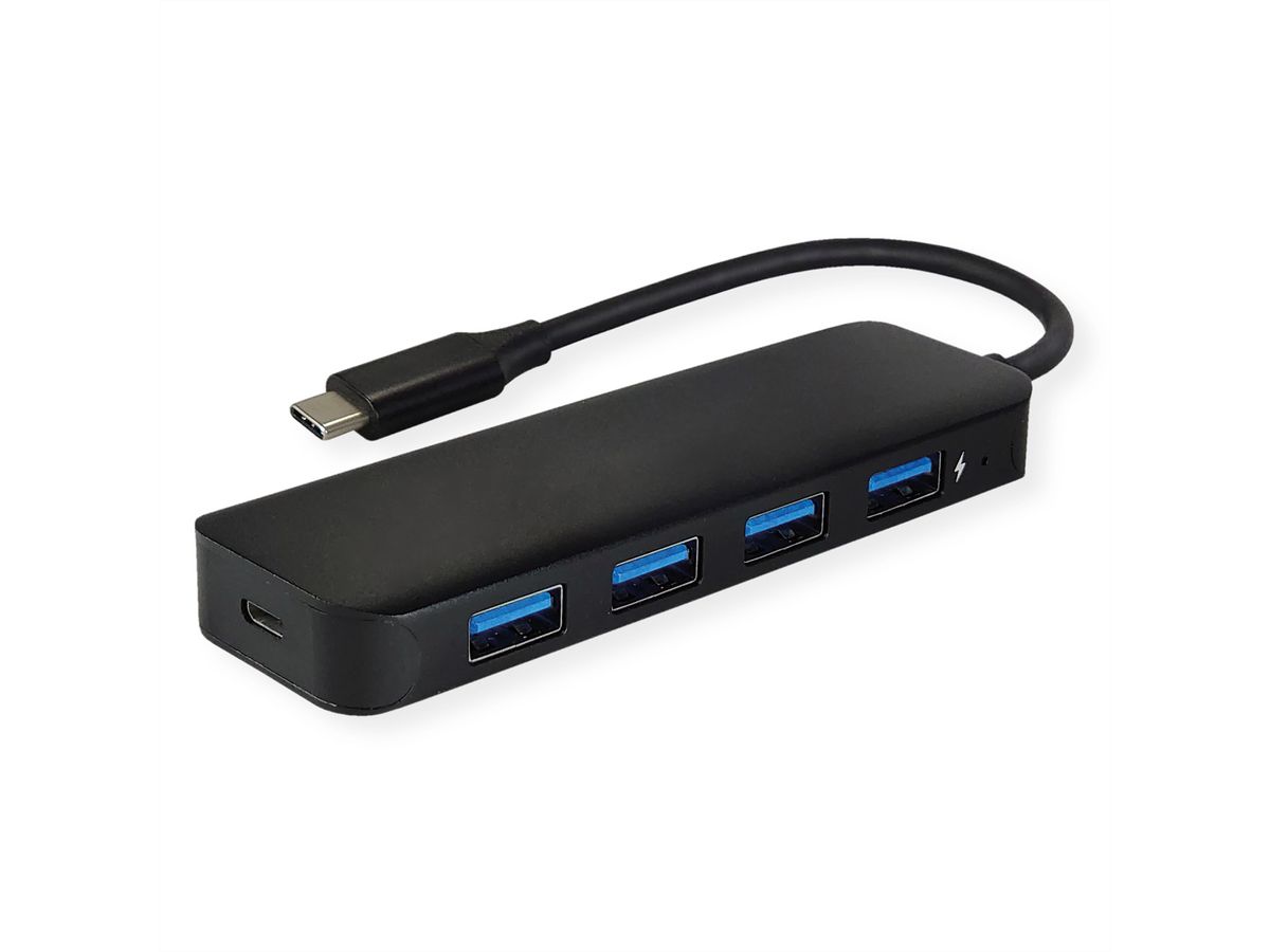 VALUE USB 3.2 Gen 1 Hub, 4fach, Typ C Anschlusskabel