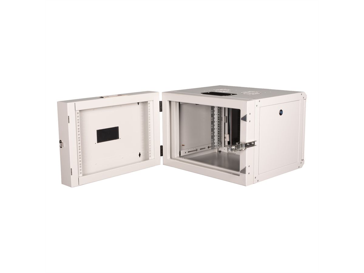 ROLINE 19-Zoll Wandgehäuse Pro 7 HE, 600x600 BxT zweiteilig schwenkbar grau