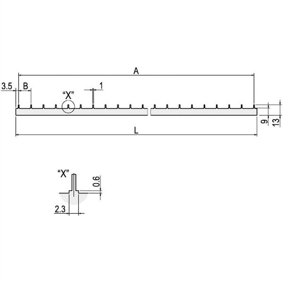 SCHROFF Leiterplatten-Stromschienen - LP-SCHIENE 1POL.4TE L210,2MM
