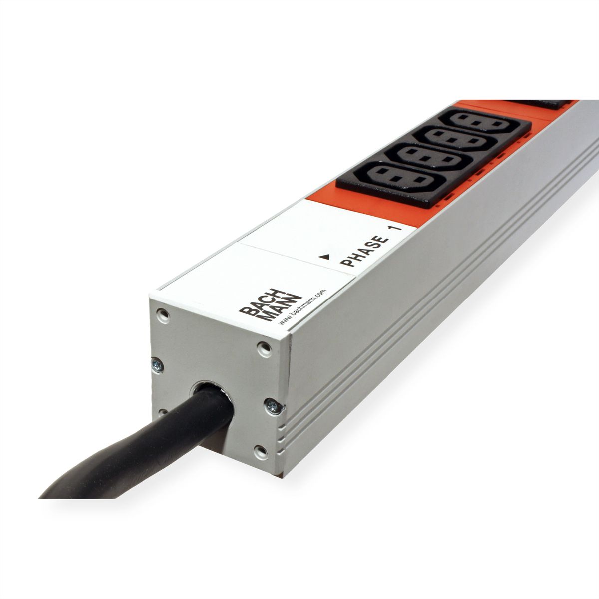 BACHMANN IT PDU ALU 1HE 24x C13 3x C19 CEE 3x16A rot
