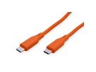 ROLINE USB 2.0 Kabel, Typ C-C, ST/ST, Silikon, 60W, orange, 1 m