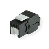 ROLINE Cat.6A (Class EA) Keystone, RJ-45, ungeschirmt, werkzeuglos, schwarz