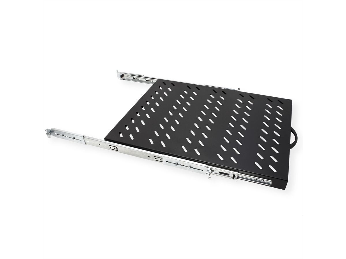 VALUE 19"-Fachboden ausziehbar, 420 x 568 mm, 25kg Traglast
