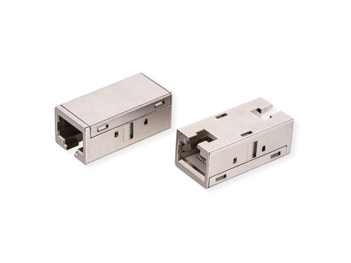 ROLINE RJ-45 Kupplung geschirmt, Kat.6A (Class EA), Metallgehäuse
