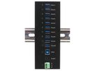EXSYS EX-11230HMS 10 Port USB 3.2 Gen 1 HUB Din-Rail Kit und Wand VIA VL811+ Chipset