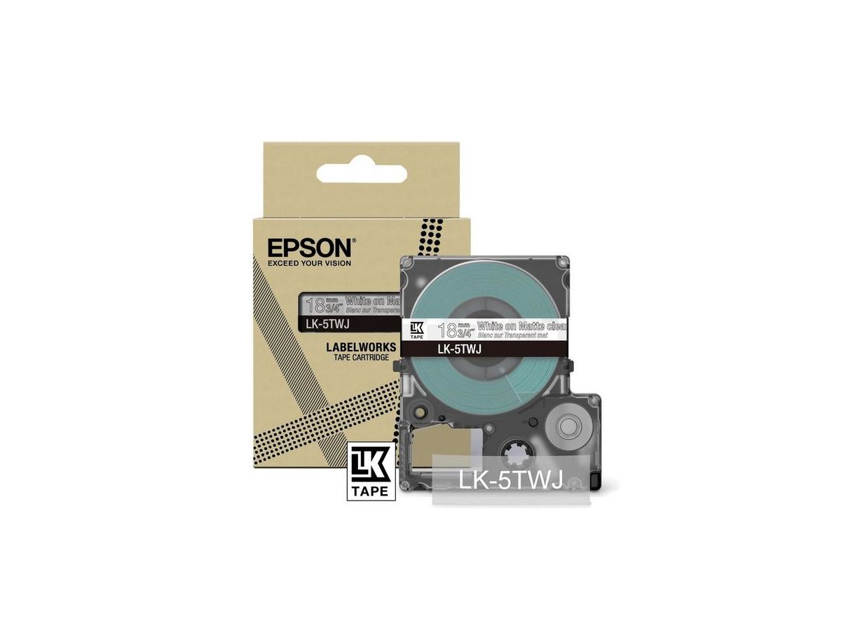 Epson LK-5TWJ Transparent, Weiß