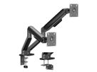 STANDARD Dual-Monitorarm, Mechanische Feder, 17–32 Zoll, max. 2 × 10 kg, schwarz