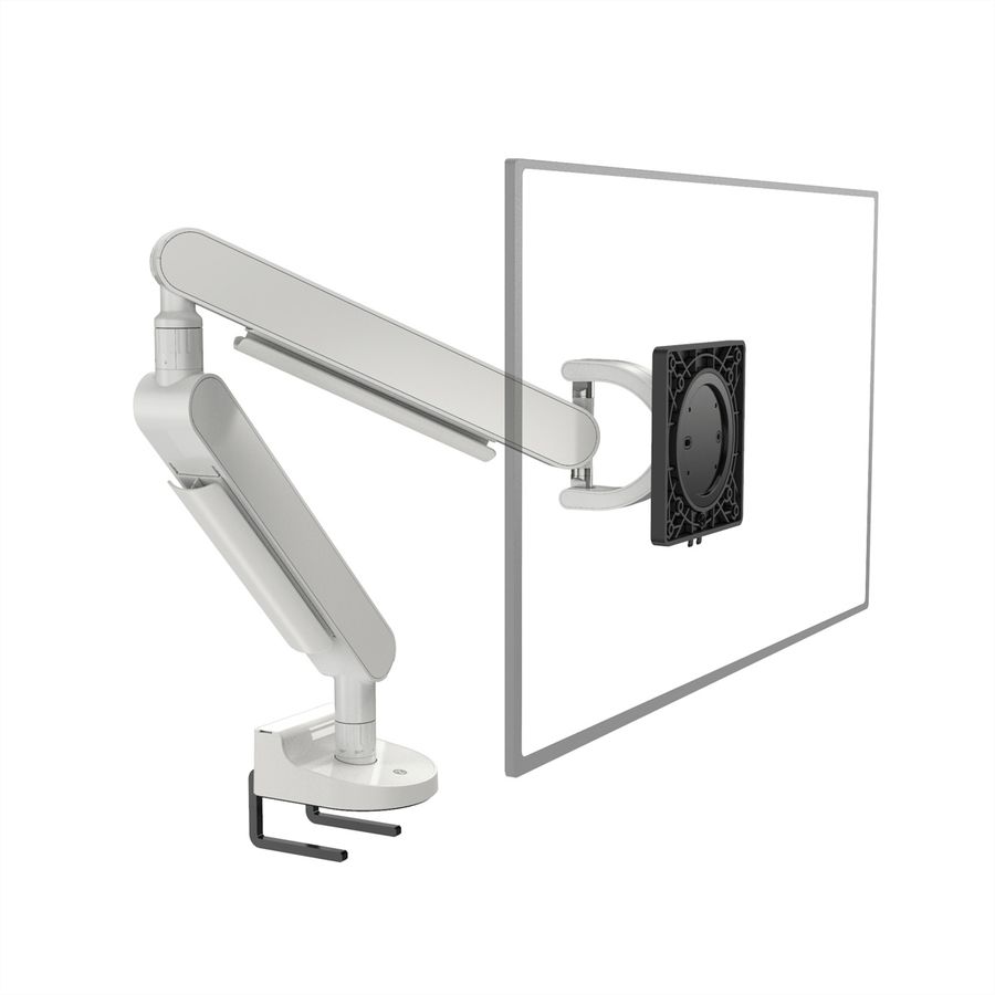 BACHMANN ZG1 Monitorarm DS weiß, Tischmontage, 17-34 Zoll, bis 11 kg