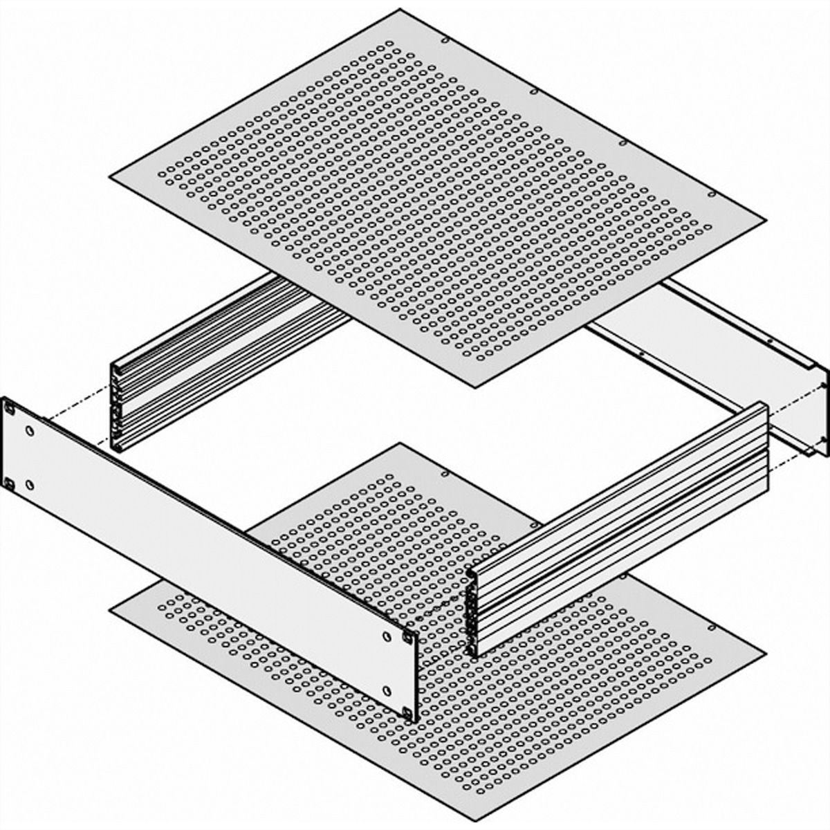 SCHROFF Abdeckbleche - ABDECKBLECH 400T PERFORIERT