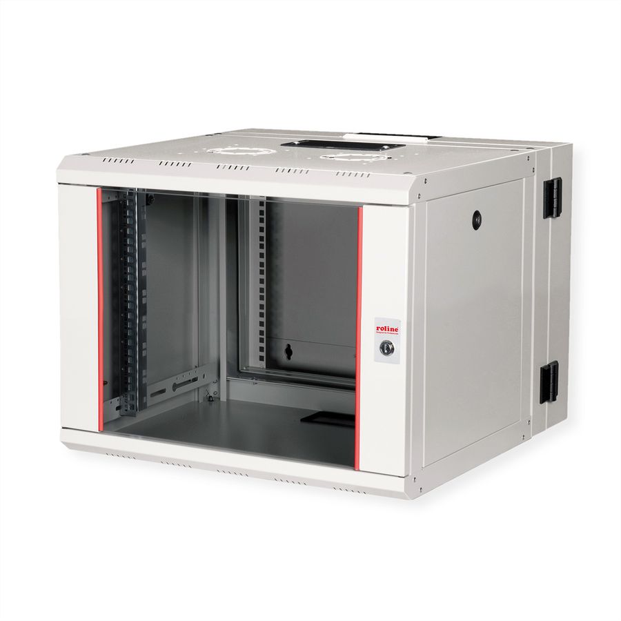 ROLINE 19-Zoll Wandgehäuse Pro 7 HE, 600x600 BxT zweiteilig schwenkbar grau