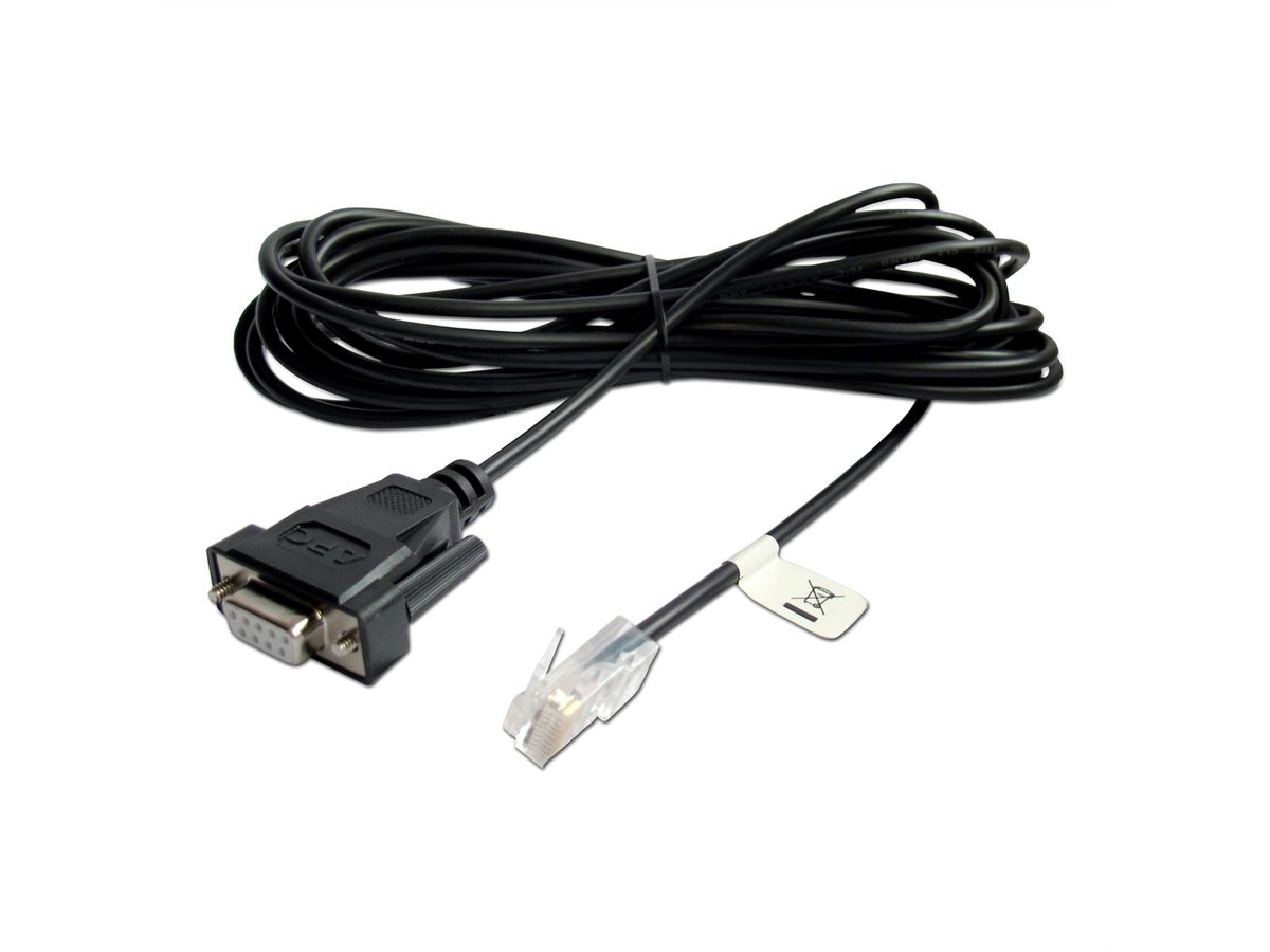 AP940-1525A Serial Comumication Cable DB9-RJ45, schwarz, 2 m