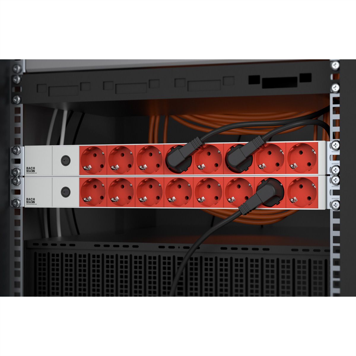 BACHMANN 19" Steckdosenleiste 8-fach, 2300W, IEC320 C14 Stecker