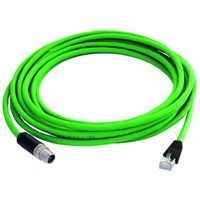 TELEGÄRTNER STX M12x1-RJ45 VL X-kod. Cat.6A, CP01CP05B-SFTP2607C7-1PUR-A1000, 10 m