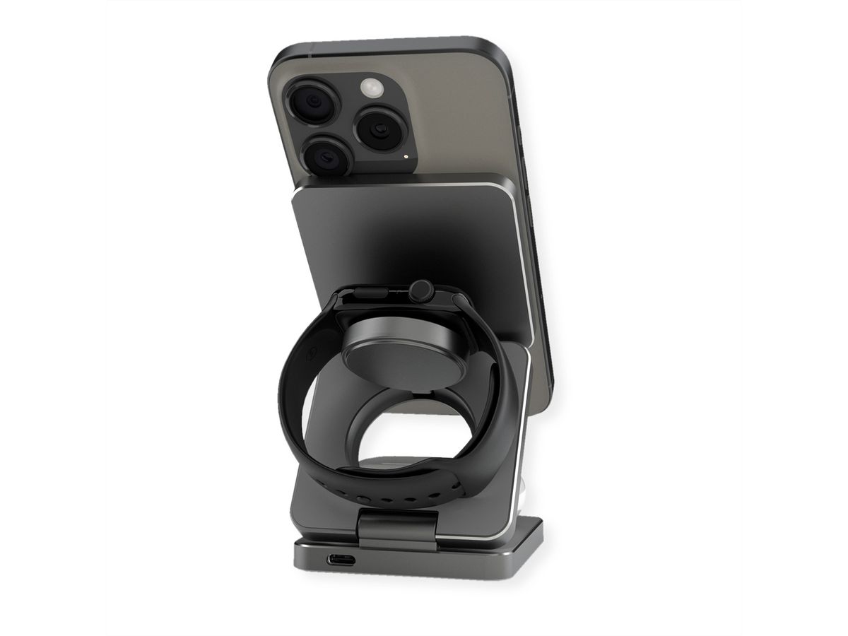 ROLINE 3-in-1 Induktions-Ladestation, faltbar, für Samsung