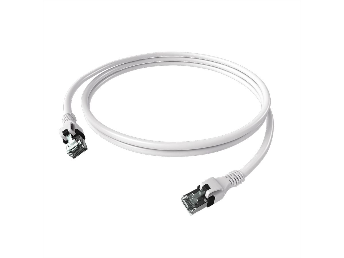 EasyLan DualBoot PushPull IP20 Patchkabel, Kat.6A (Class EA), S/FTP, weiß, 2 m
