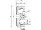 SCHROFF Modulschiene mitte, Typ ST - MODULSCH. MITTE 1MT ST