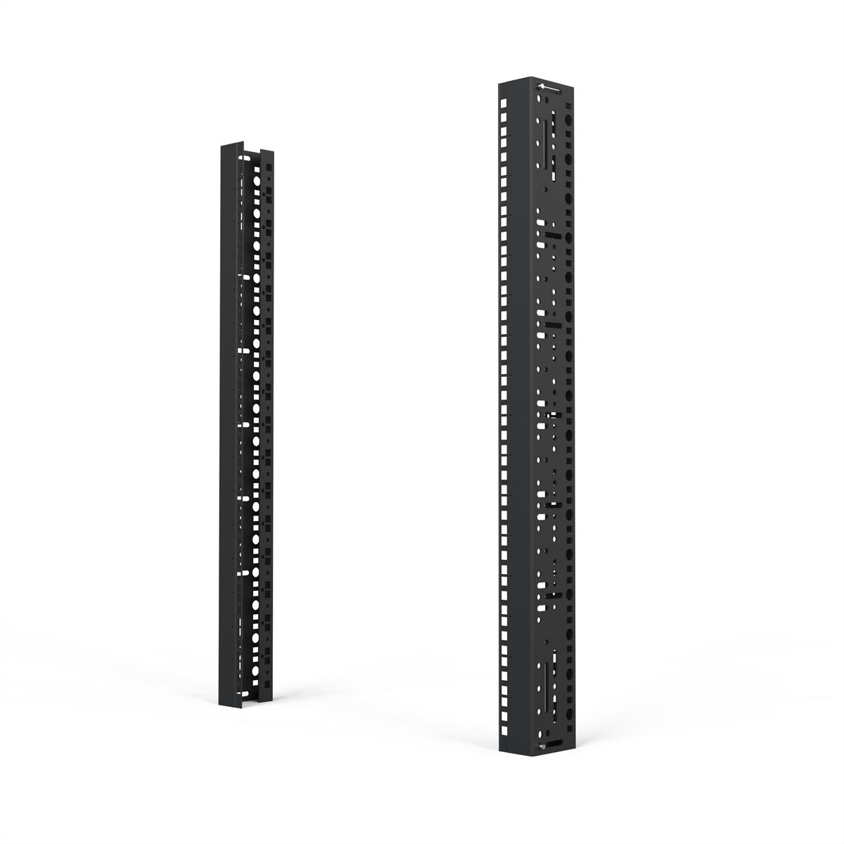 SCHROFF 19"-Winkelprofil mit Universal-Lochung (EIA), RAL 7021 - WINKELPROFIL 19"16HE 7021(2X)
