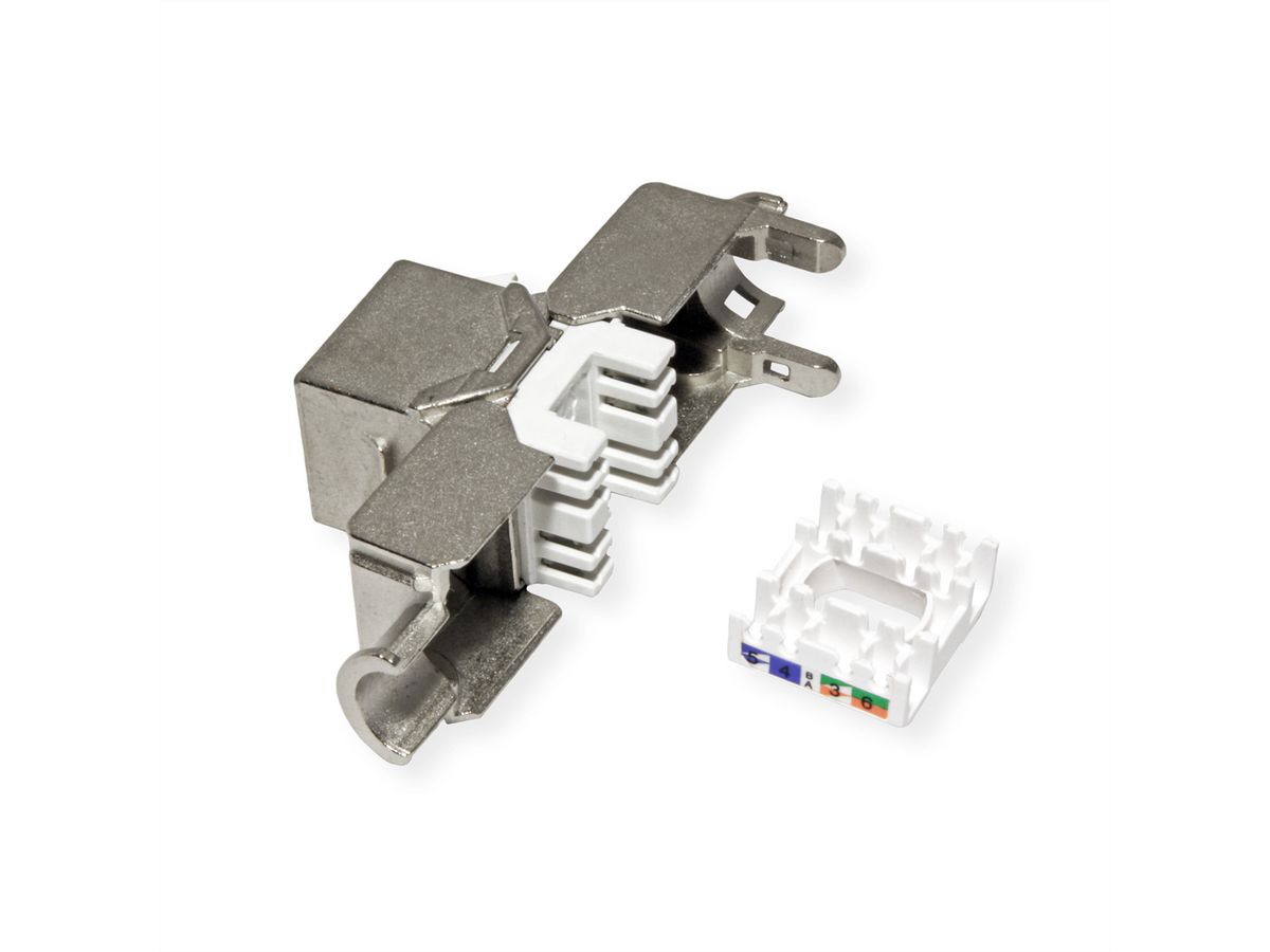 VALUE Kat.6A (Class EA) Keystone, RJ-45, geschirmt, werkzeuglos, SLIM