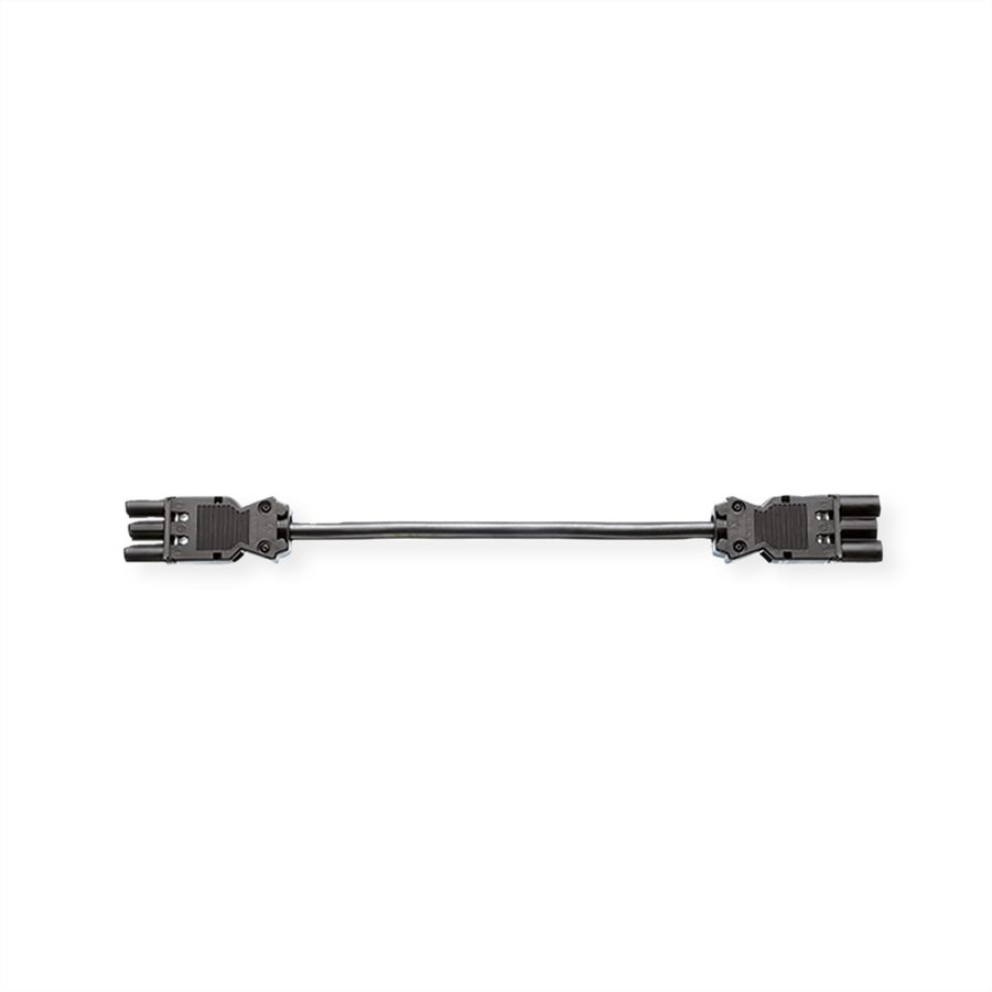 BACHMANN Geräteverlängerung GST18-3 Stecker/Kupplung, schwarz, 3 m
