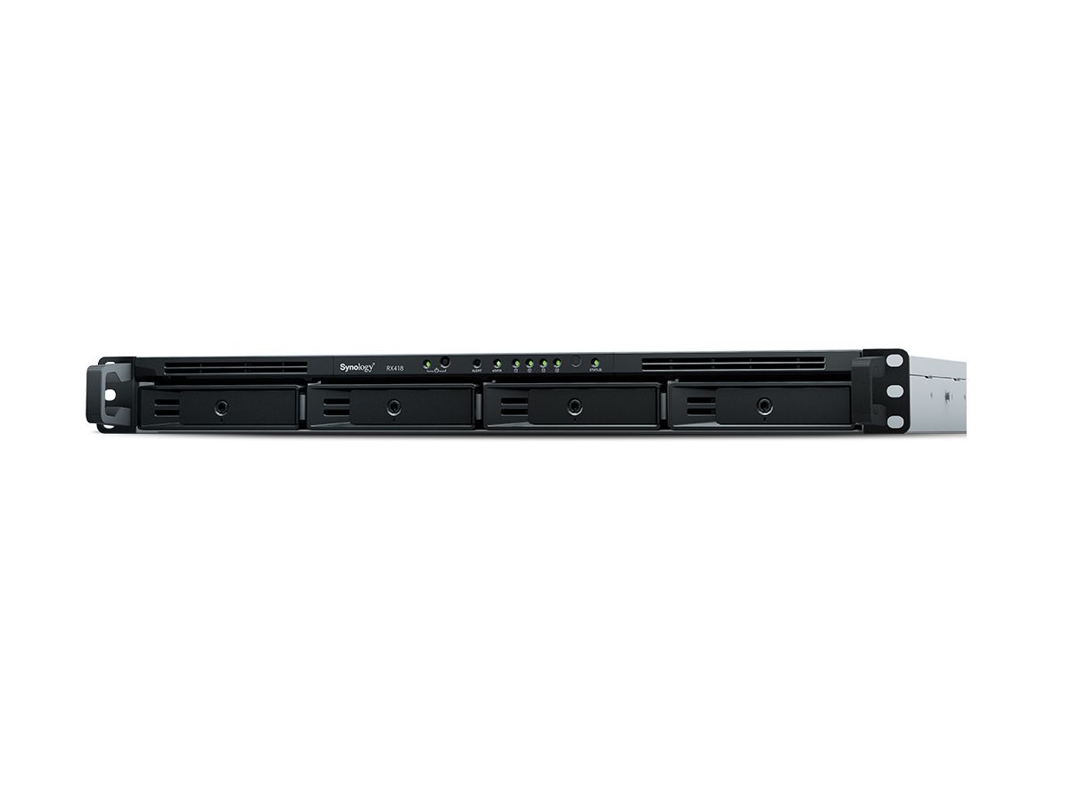 Synology RX418 Disk-Array Rack (1U) Schwarz, Grau