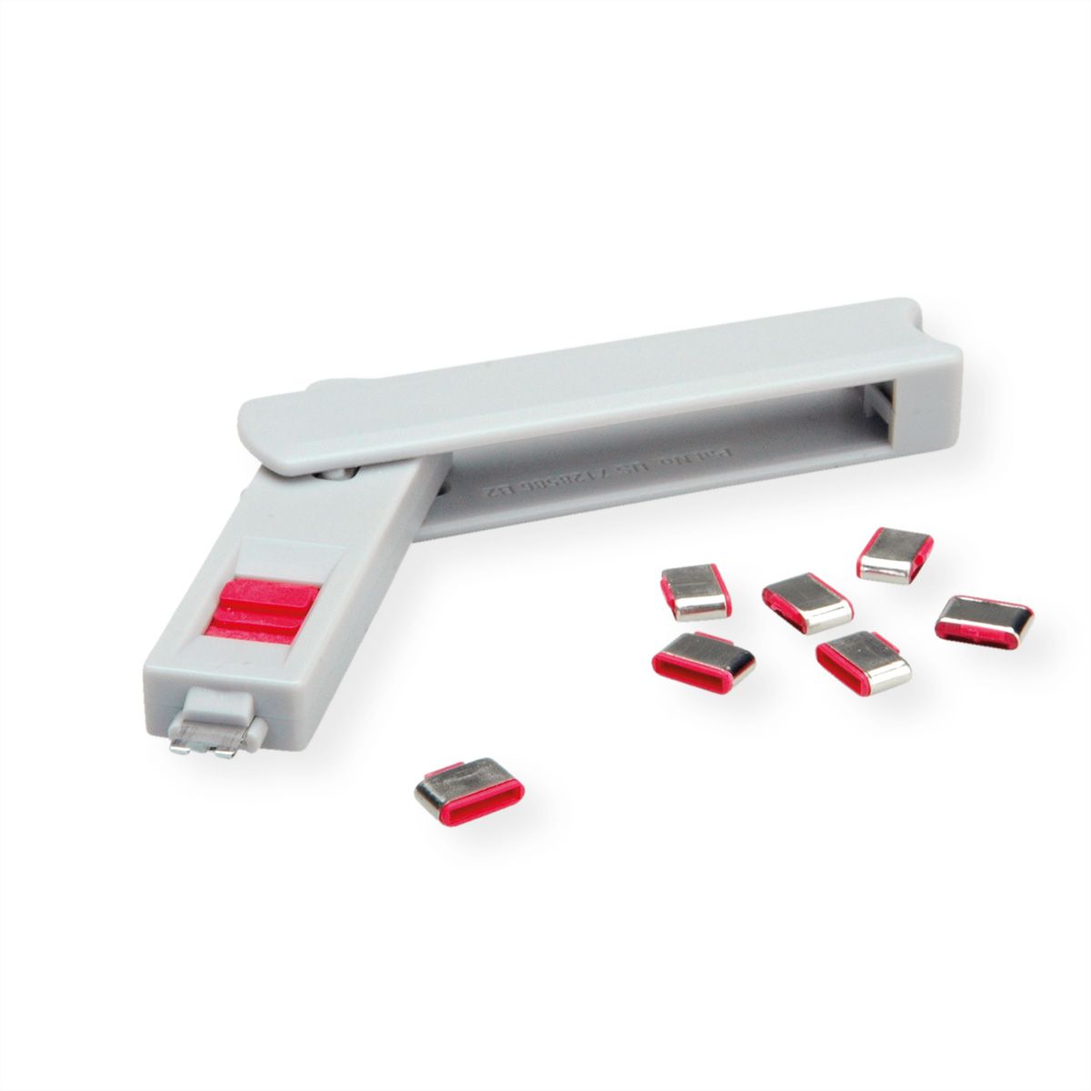 ROLINE USB Typ C Port Blocker, 1x Schloss und 1x Schlüssel