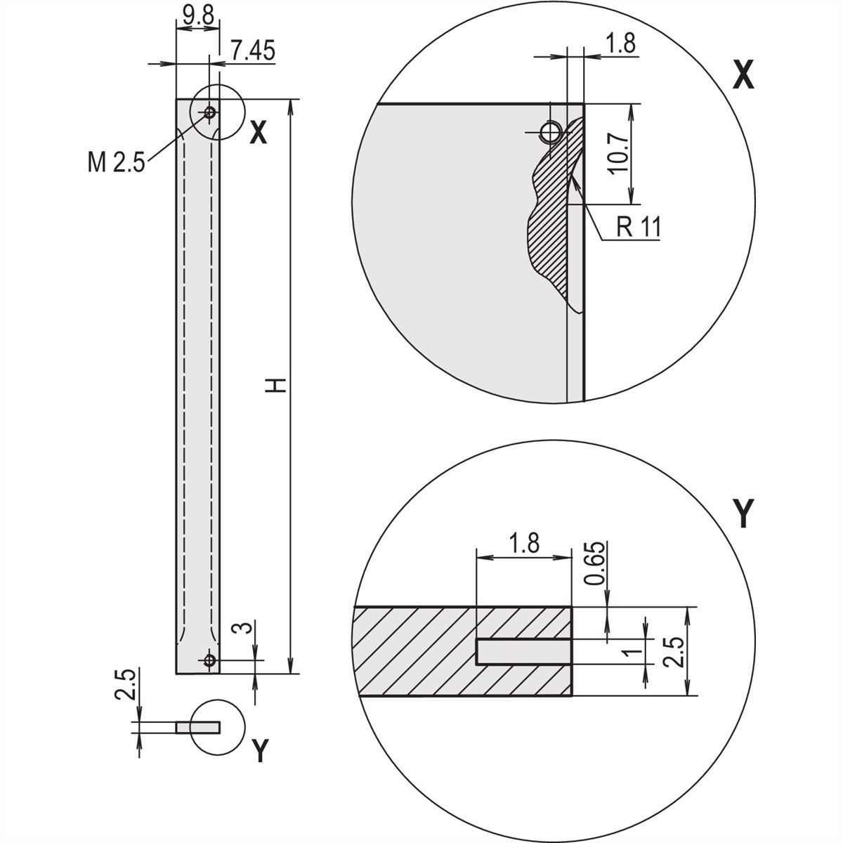SCHROFF Frontplatten schirmbar - FRONTPLATTE EMC 3HE 2TE