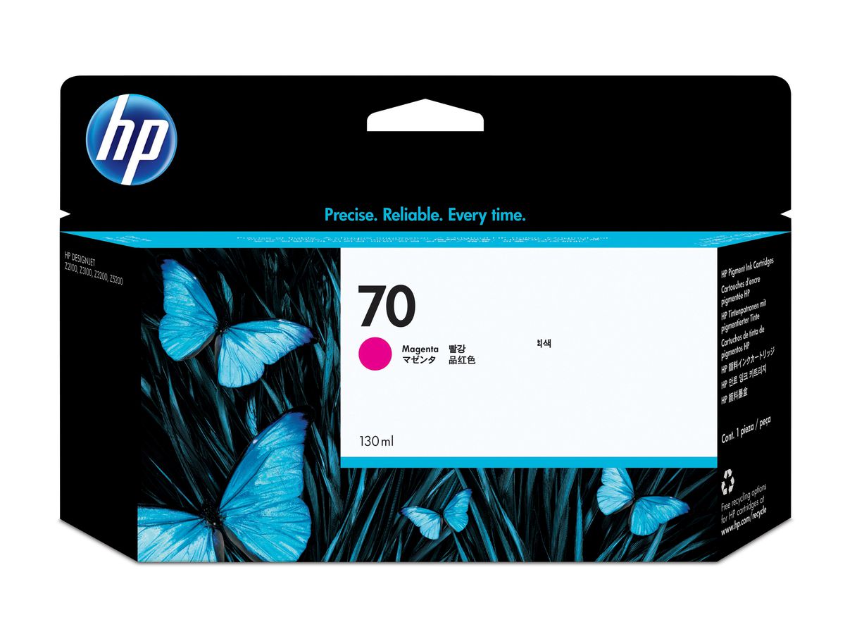 HP 70 Magenta DesignJet Druckerpatrone, 130 ml