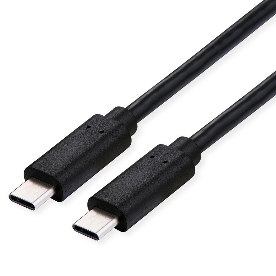 ROLINE USB4 Gen3x2 Kabel, C–C, ST/ST, 8K UHD-2, 40Gbit/s, 100W, schwarz, 1 m
