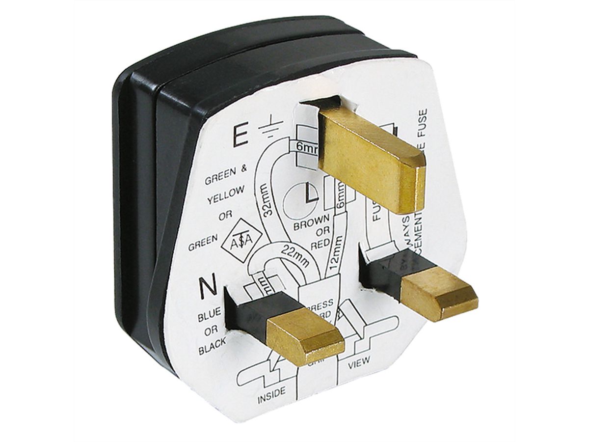 BACHMANN Schutzkontaktstecker England/UK sw