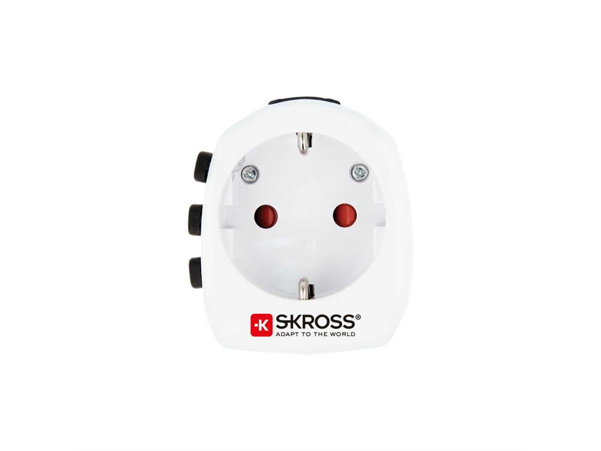 Skross PRO Pro Light White Retail Reiseadapter, Weltweit