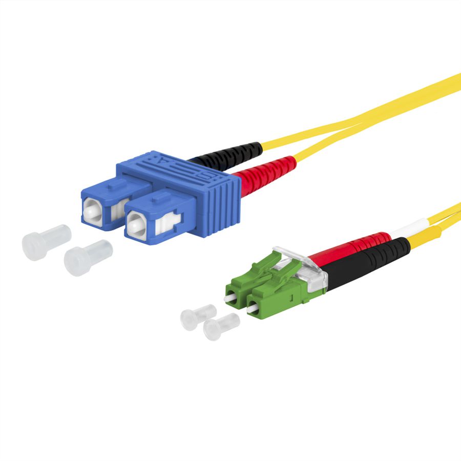 METZ CONNECT OpDAT Patchkabel, SC-D/LC-D APC OS2, 2 m