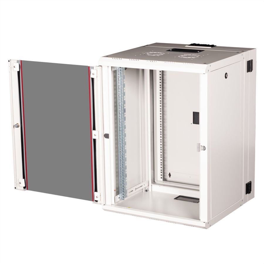 ROLINE 19-Zoll Wandgehäuse Pro 16 HE, 600x600 BxT zweiteilig schwenkbar grau