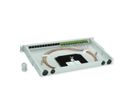 TELEGÄRTNER BASIS V LWL-Panel mit Kupplungen & Pigtails, 12x LC Duplex, lindgrün, OM5